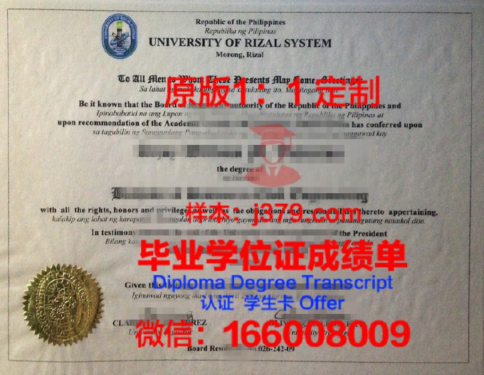 雷蒙马赛科技大学diploma证书(菲律宾雷蒙马赛科技大学中国办事处)